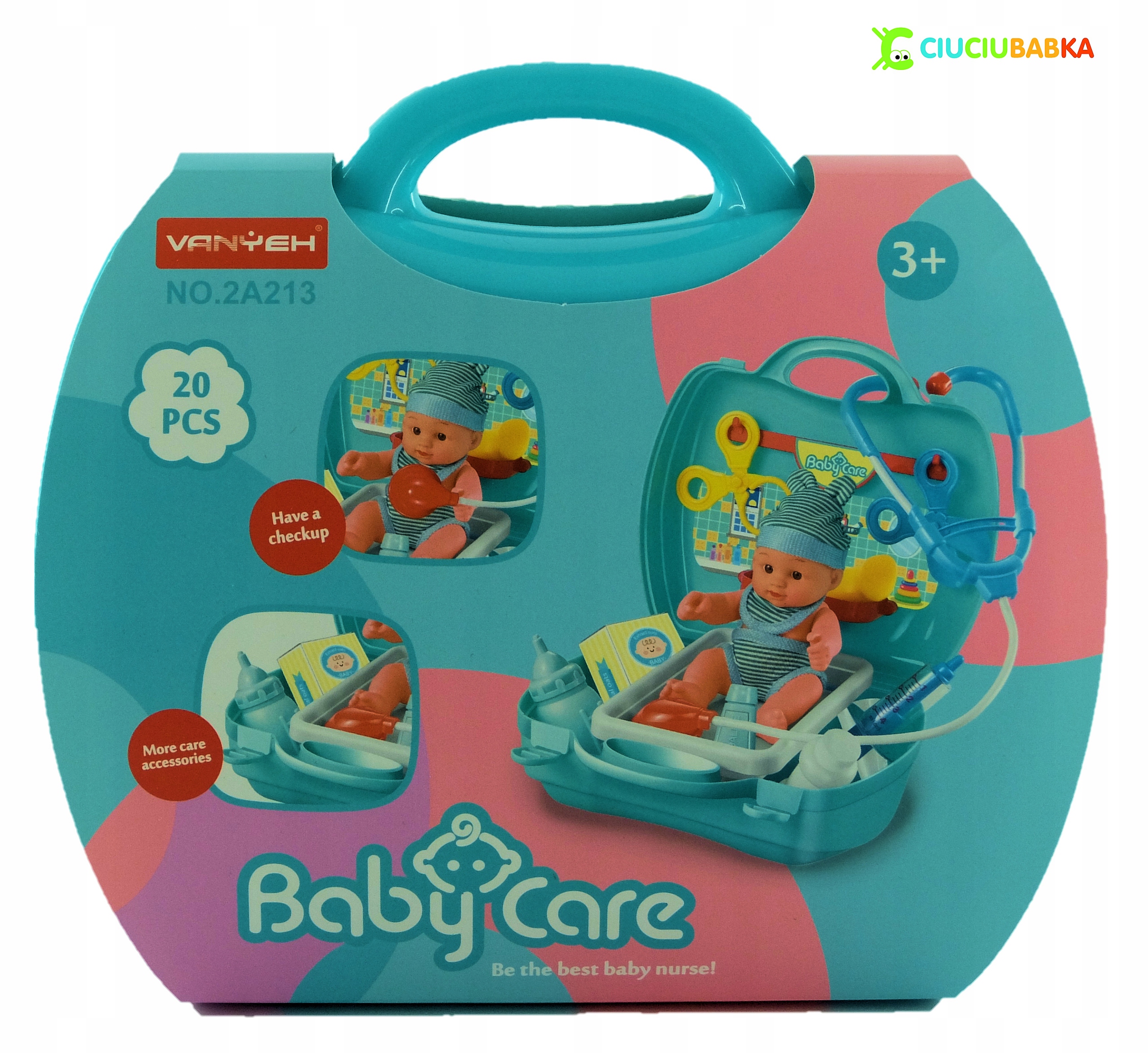 МАЛЕНЬКИЙ ДОКТОР НАБОР ДОКТОР В ЧЕМОДАНЕ + КУКЛА-МЛАДЕНЕЦ