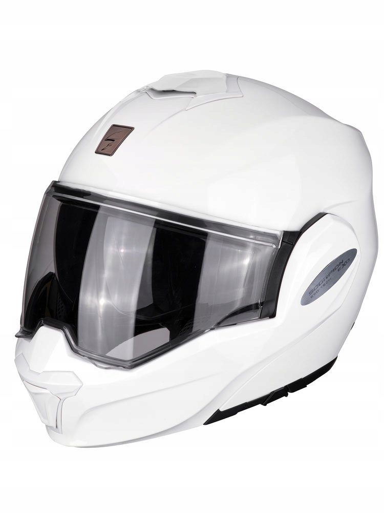 Scorpion Čeľusťová Prilba (čeľusť Dozadu) Exo-tech Pevná Farba Biela (XL)
