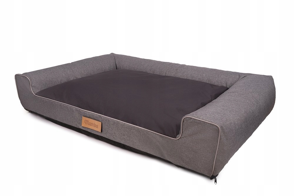 Levně pelíšek pro středního psa černý šedý 65x100 Pohodlné Voděodolné