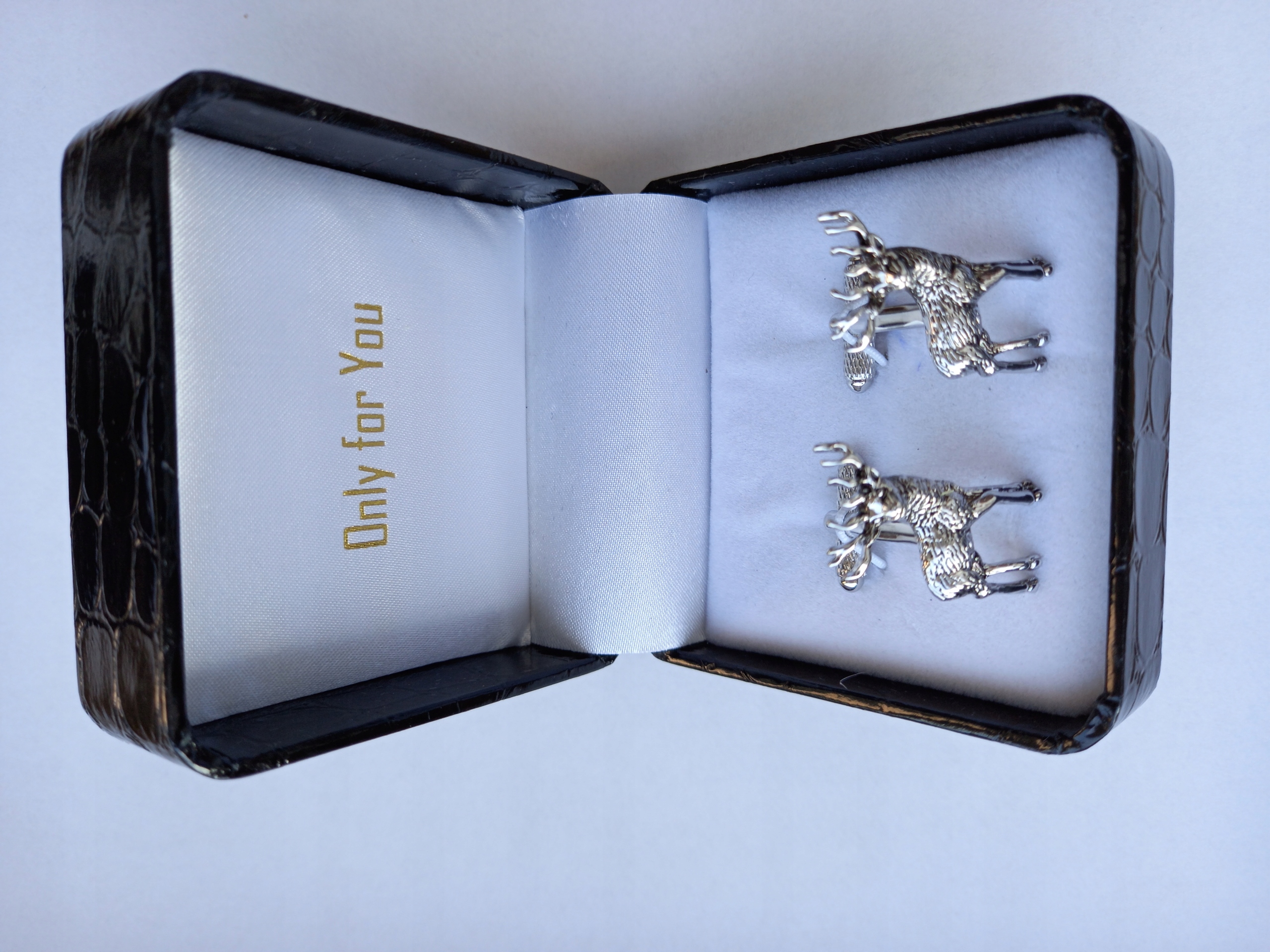 Stříbrné rhodiované manžetové knoflíčky Exciting Jelen Daniel