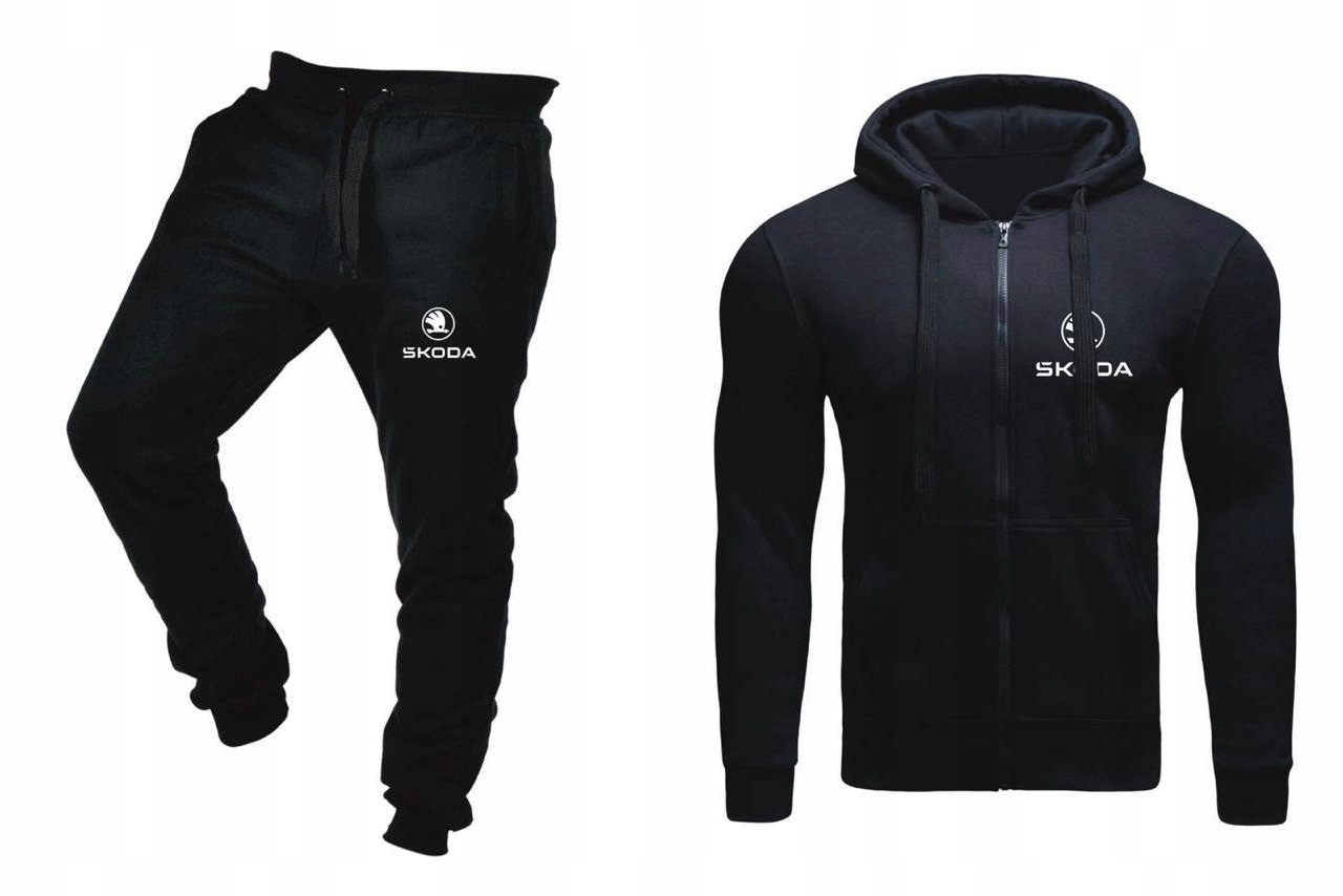 Tepláková Souprava Teplákovka Škoda Pánská Rozepínací Černá L