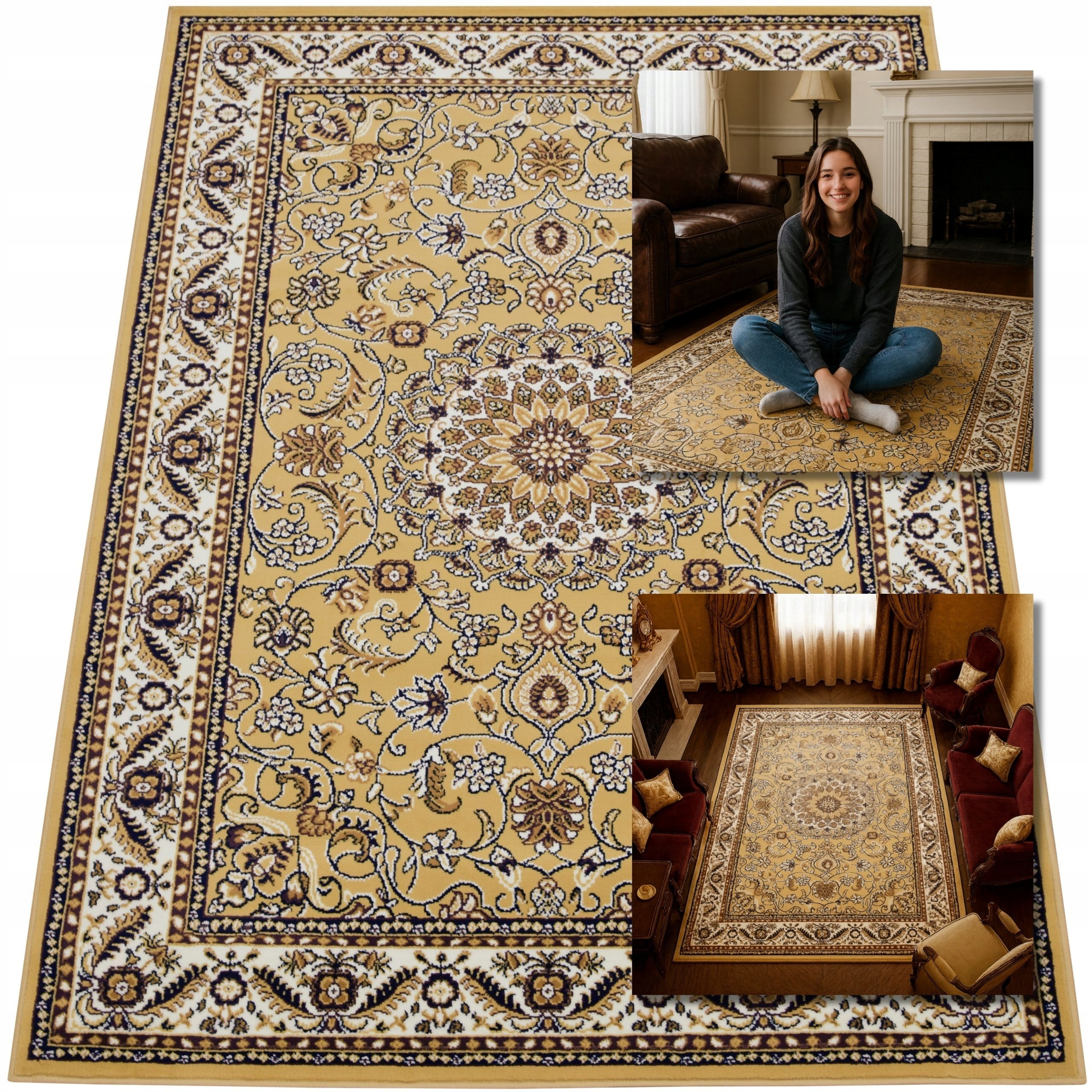 Koberec Tradiční Vintage Koberec Karamel Venezia Koberce Do Obývacího Pokoje 200x400