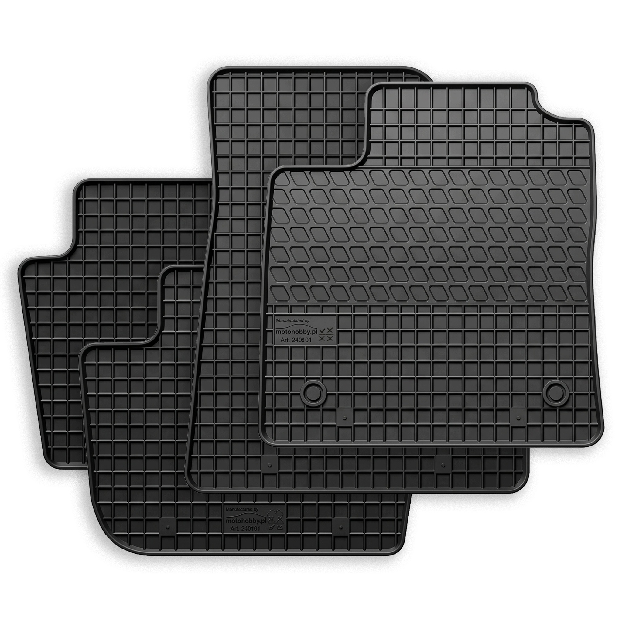 Gumové koberce s okrajem pro Mg Mg 4 2022-2026, sada 4 ks Motohobby