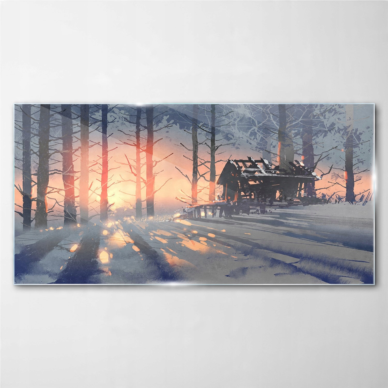 

Obraz szklany na ścianę Malarstwo drzewa 100x50 cm