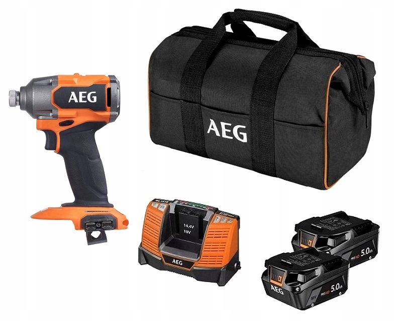 Aeg BSS18C3B3-502C Zakrętarka Udarowa 350Nm 2x5.0Ah