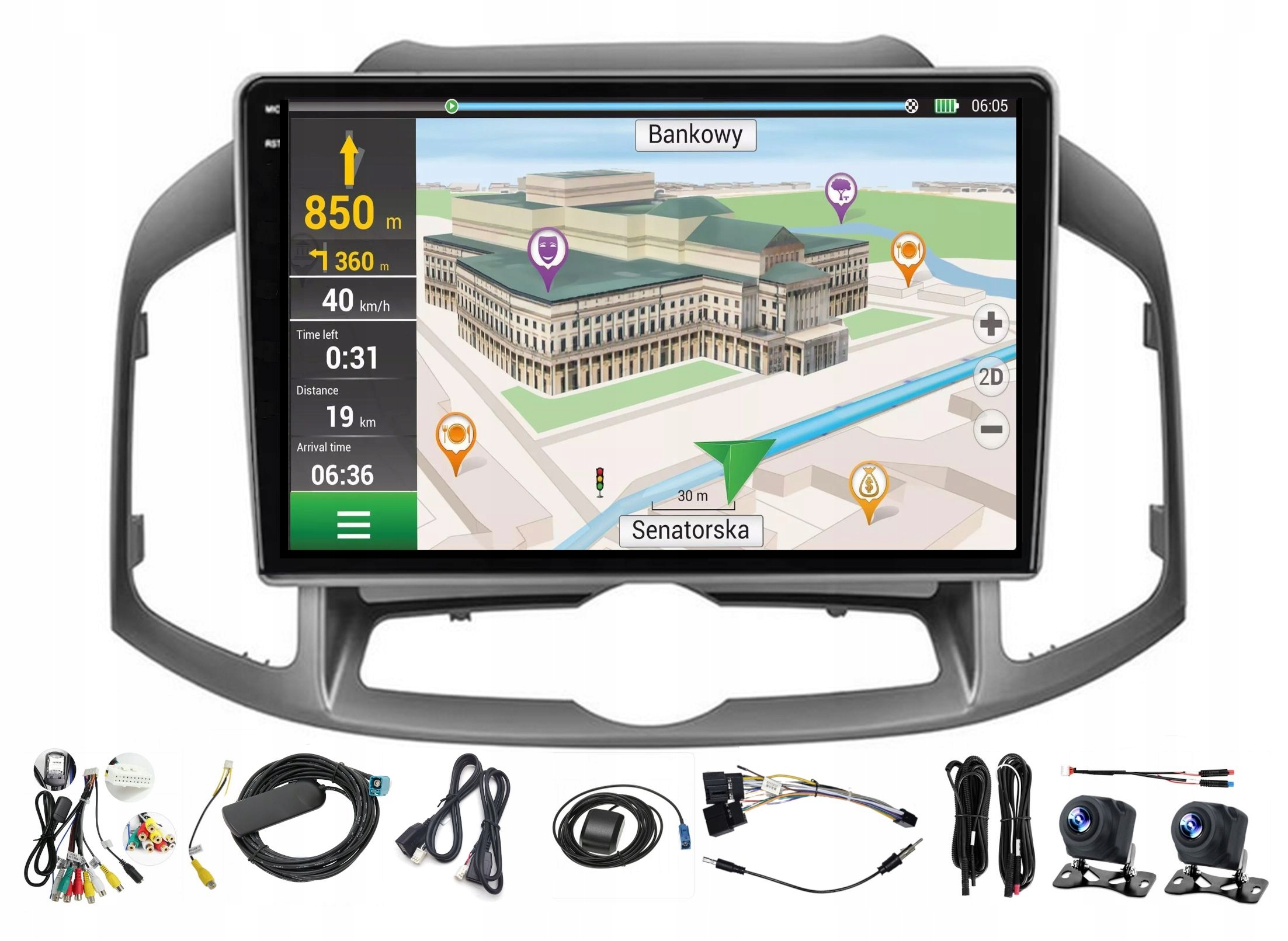 Rádio Navigace Chevrolet Captiva 2012-2017 Carplay Android 8/256GB Sim