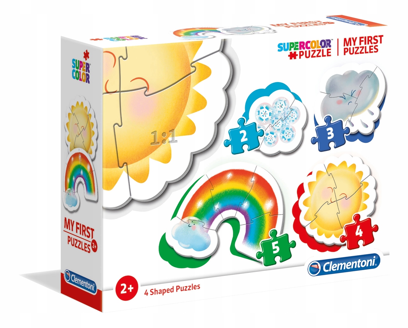 MOJE PIERWSZE PUZZLE BABY 4W1 POGODA 20817 TĘCZA