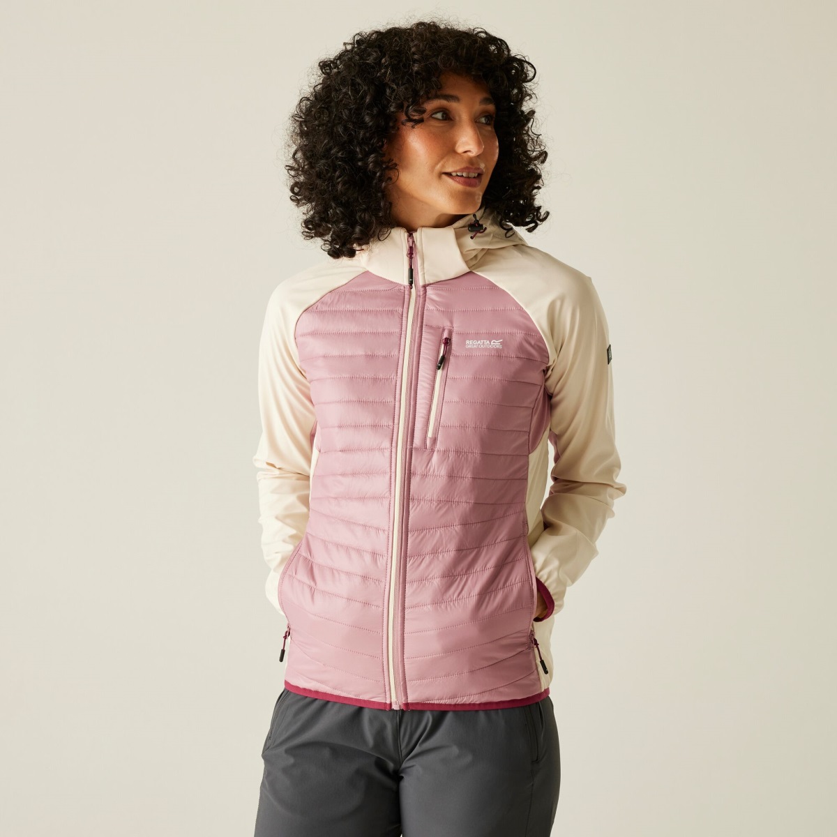 Dámská bunda Regatta Prohybrid II béžová/růžová 40