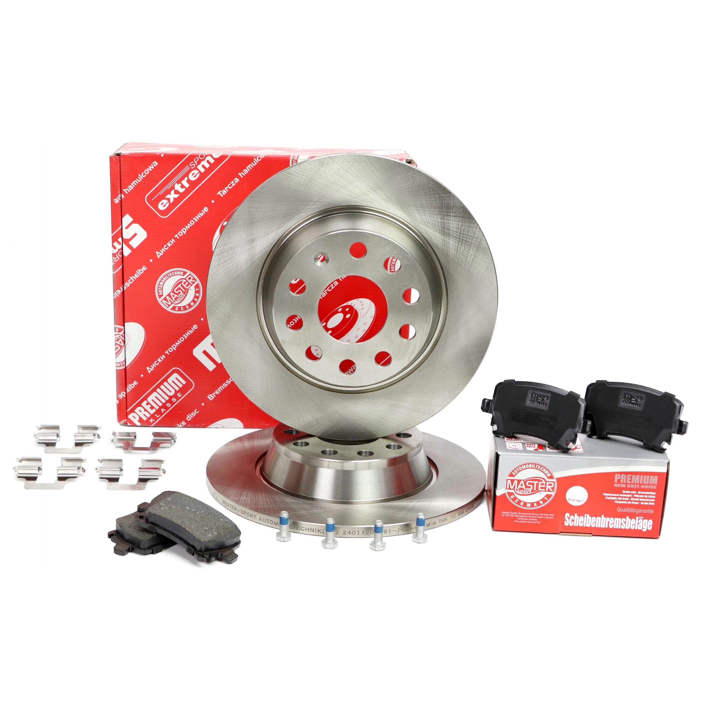 Kotouče Brzdové Destičky zadní Audi A3 Q3; Seat Leon; Škoda Superb; Vw Golf