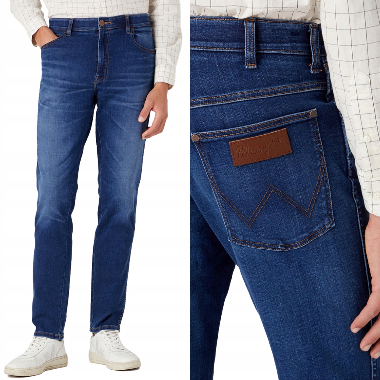 Wrangler River regular tapered Free To Stretch džínové kalhoty W32 L34