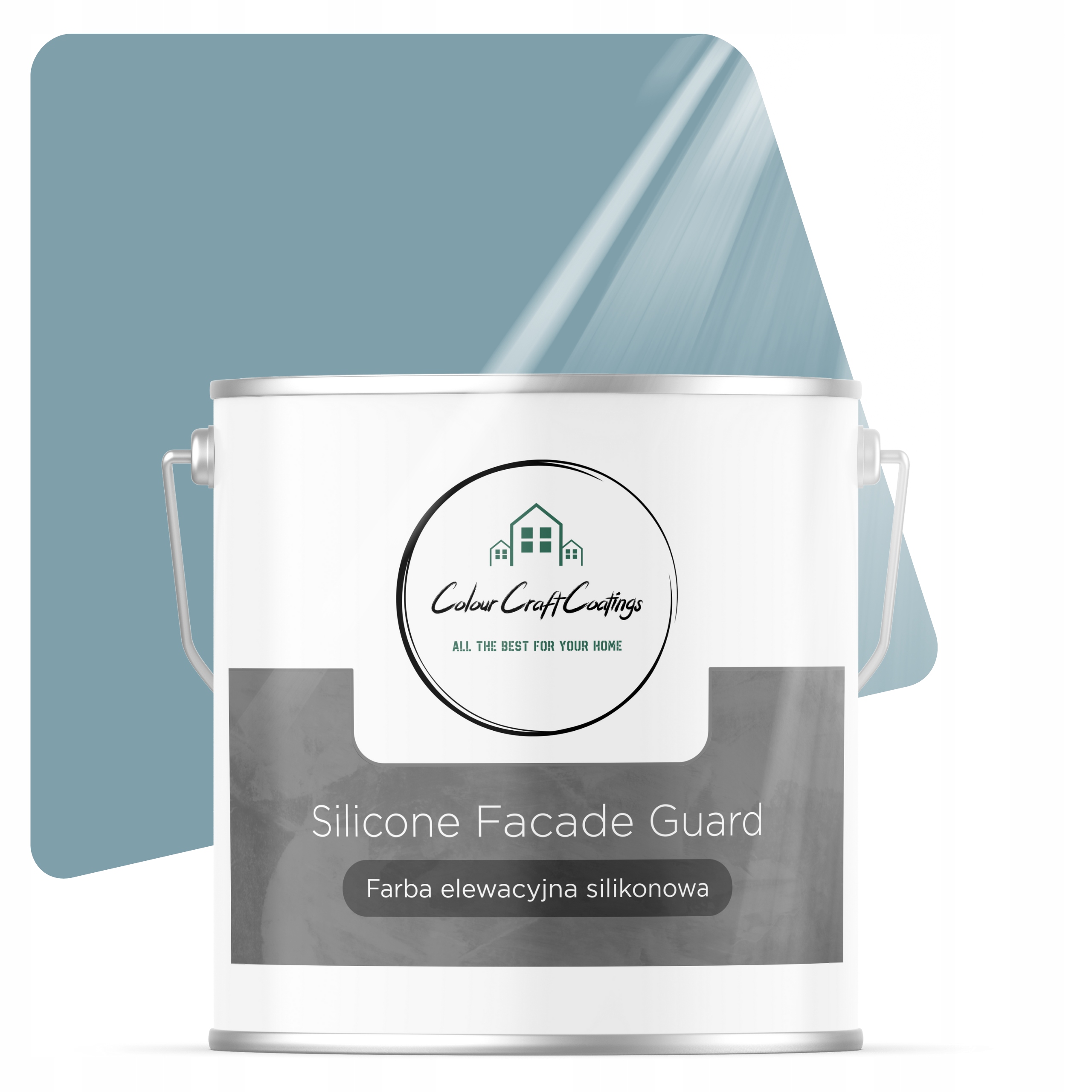 Fasádna Farba Fasádna Silikónová Vonkajšia Modrošedá 5L F134