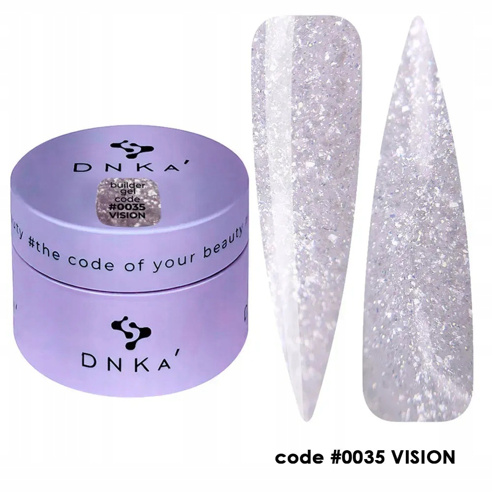 DNKa Builder Gel Vision #0035 -30 ml Stavební Gel Uv Led lila Shimmer