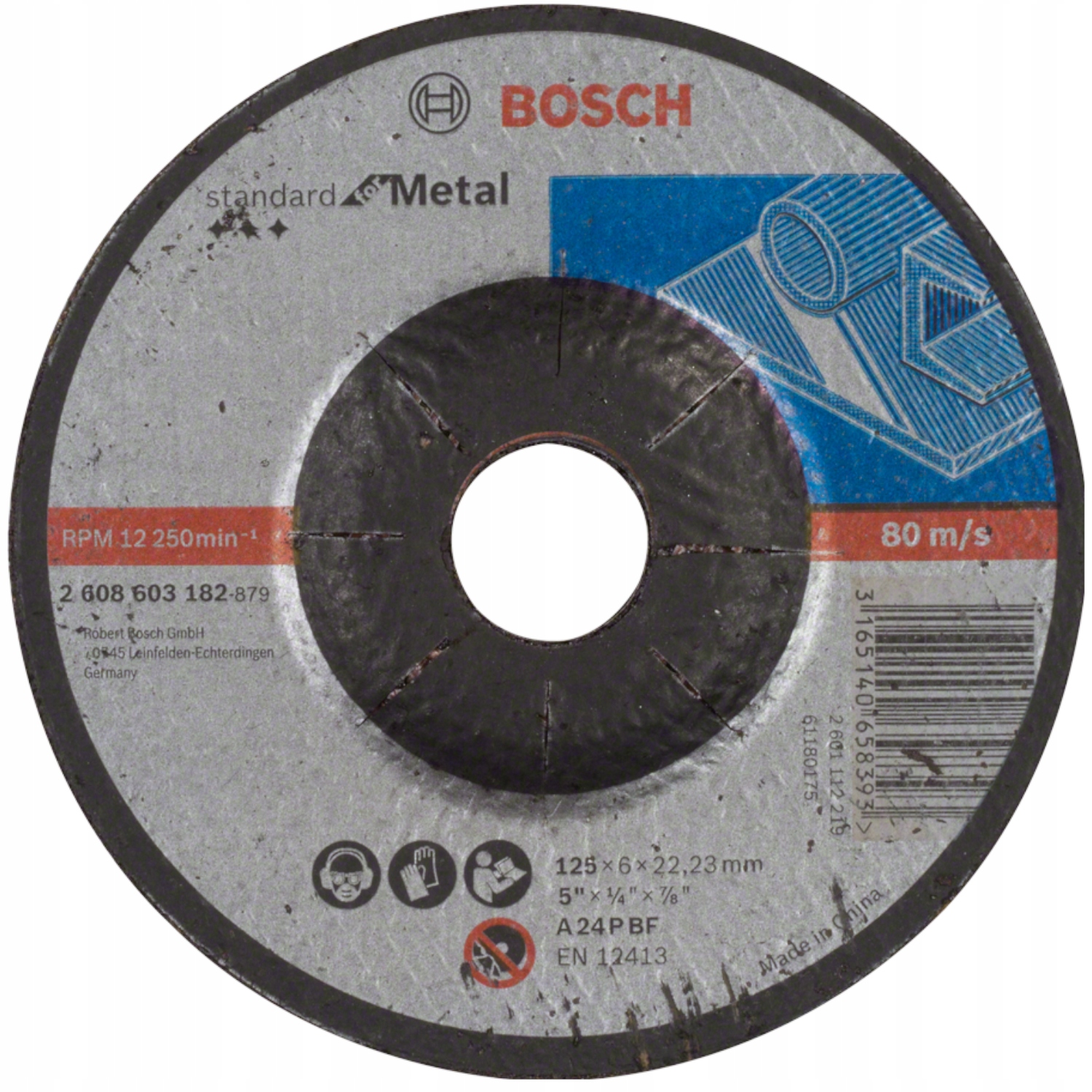 

Tarcza korundowa do szlifow. stali 125 x 6mm Bosch
