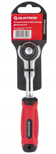 Quatros Grzechotka z obrotową głowicą 1/4" 72 zęby