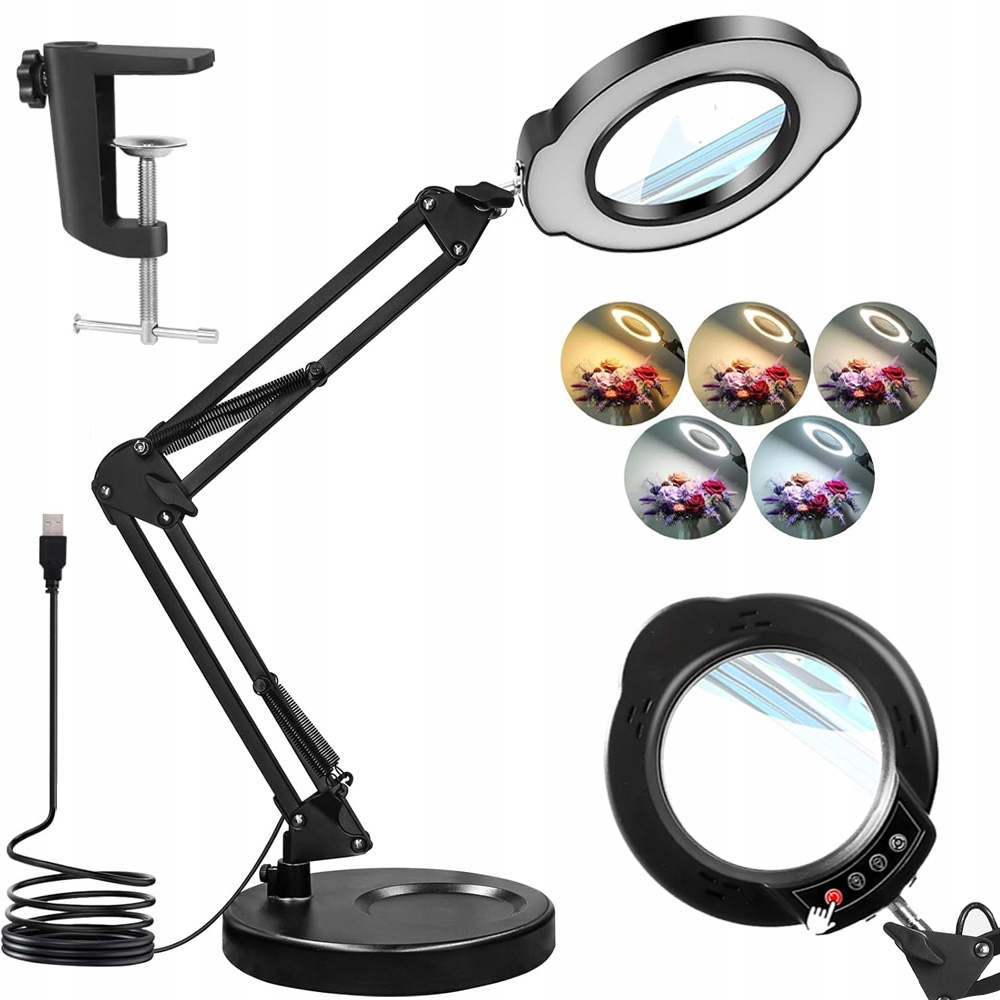 Led Lampa Kosmetická Lampa Lupa Sklo Zvětšující Rýsovací Stůl