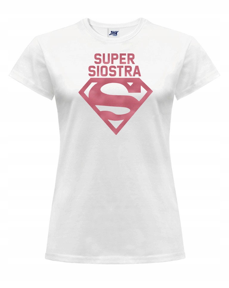 

Koszulka biała damska z napisem Super Siostra L