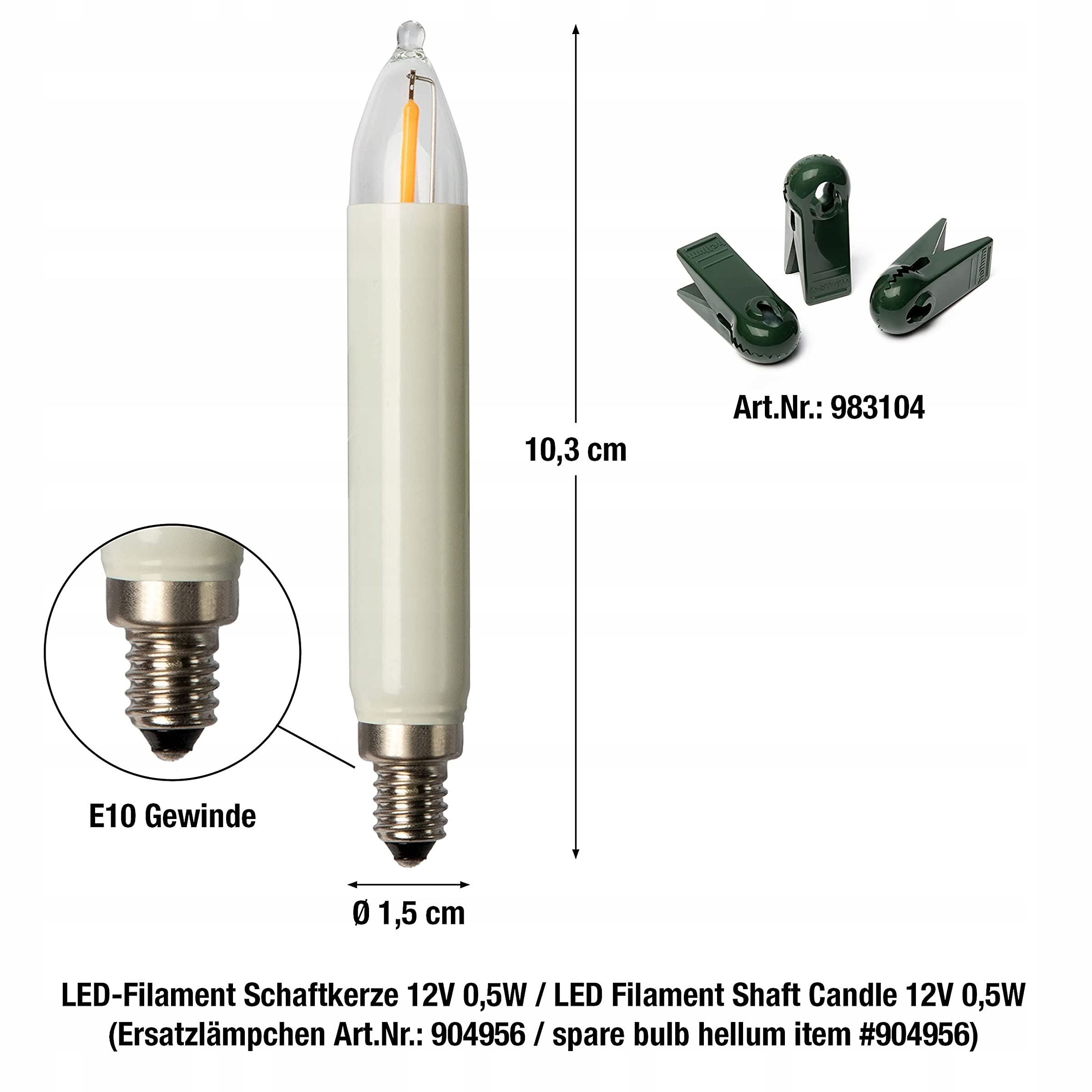 Hellum Lampki Choinkowe Świece na Choinkę LED 13m — miniatura 8
