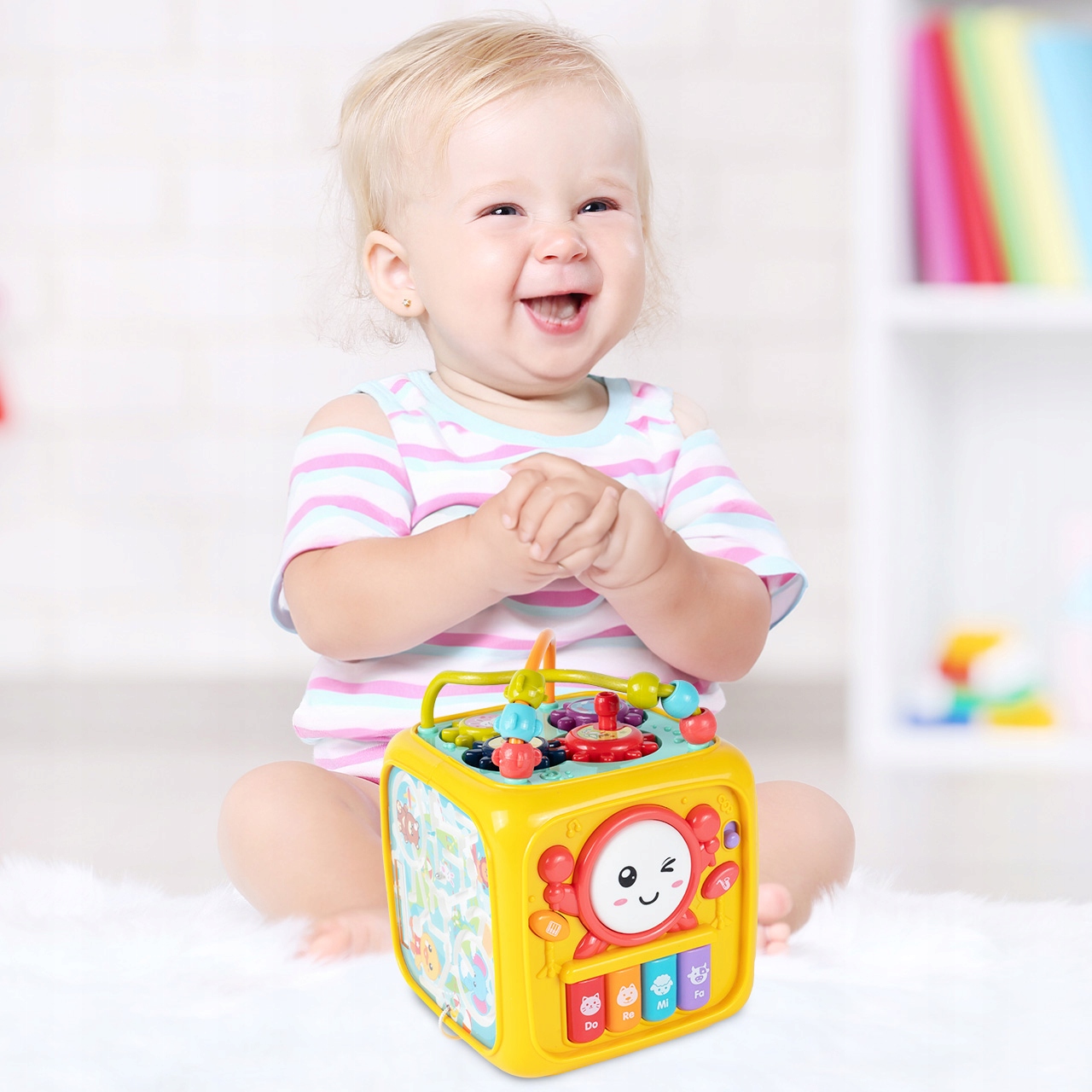 VZDĚLÁVACÍ TŘÍDAČ KOSTEK INTERAKTIVNÍ MONTESSORI MULTI-CUBE SENSORY 3xAA baterie