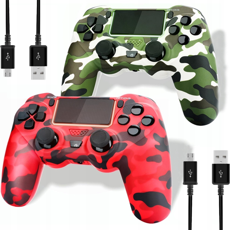 WYSOKA JAKOŚĆ BEZPRZEWODOWY KONTROLER DO PS4 PAD DOUBLESCHOCK WIBRACJE