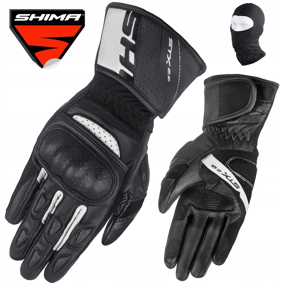 Motocyklové Rukavice Shima Stx 2.0 White Pánske Kožené Dlhé Darček