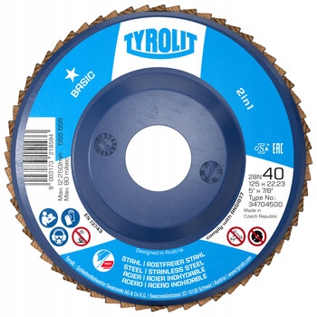 Ściernica Tarcze Tarcza lamelkowa 125 P40 TYROLIT 34659314