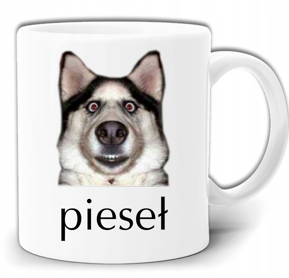 

Pieseł Pies Śmieszny Prezent Kubek +pudełko GW162