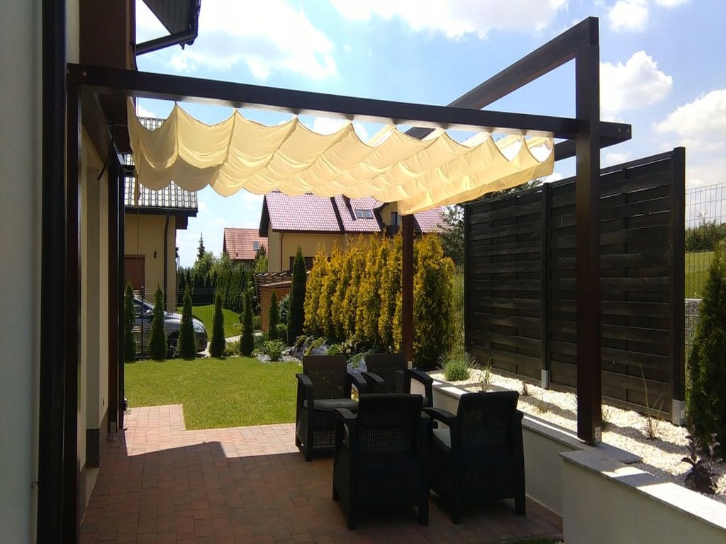 ROLETA RZYMSKA PRZECIWSŁONECZNA WODOSZCZELNA NA DACH PERGOLI NA WYMIAR Stan opakowania oryginalne