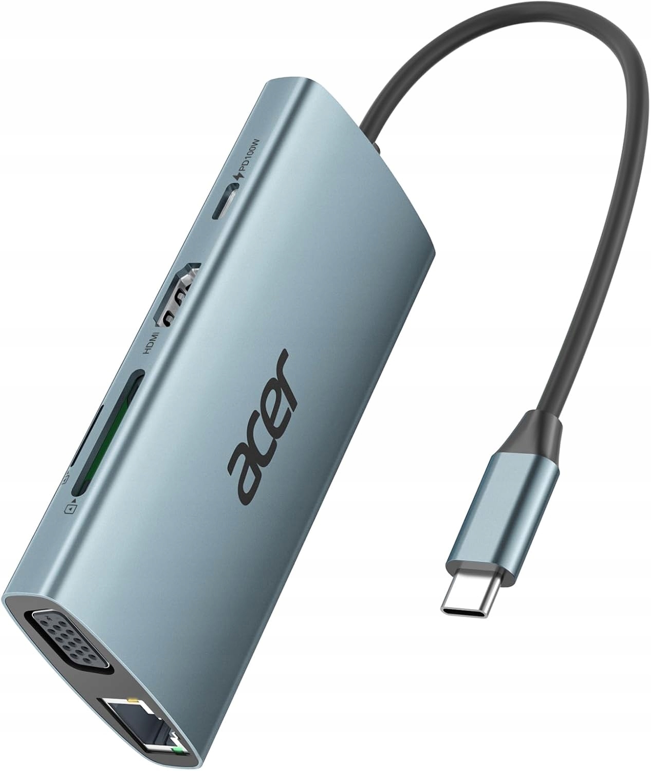 Rozdzielacz Hub Usb-c 9W1 Stacja Dokująca Acer 100W Hdmi 4K Micro Sd