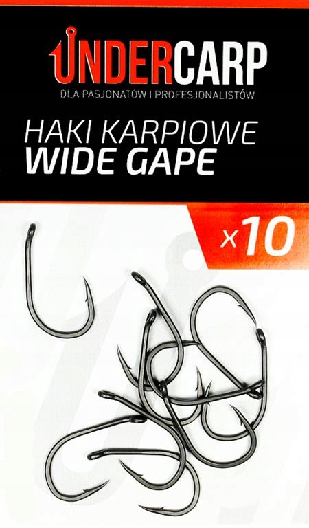 UnderCarp Haki karpiowe Wide Gape r. 2 10szt.