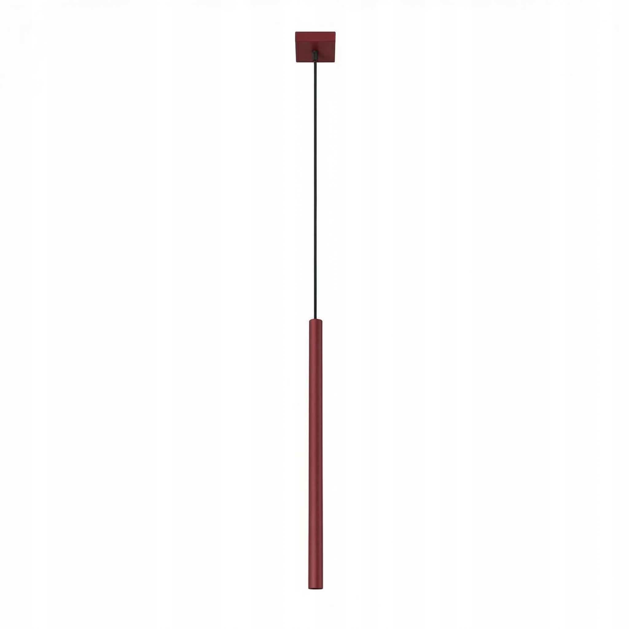 Závěsná stropní trubková lampa tenká Pastelo 1 burgundská Sollux