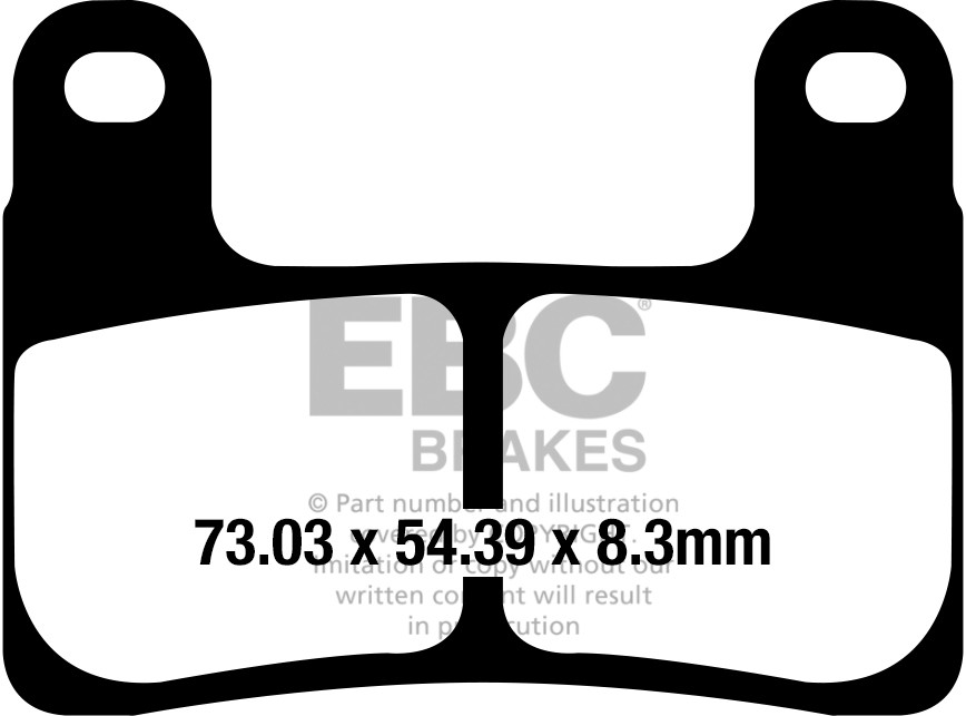 Brzdové doštičky Ebc GPFAX724HH traťové/profesionálne (súprava na 1 kotúč)