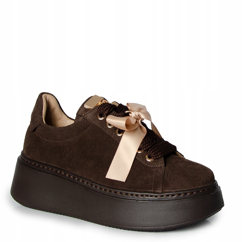 Karino 5997 Hnědé Kožené Semišové Tenisky 39