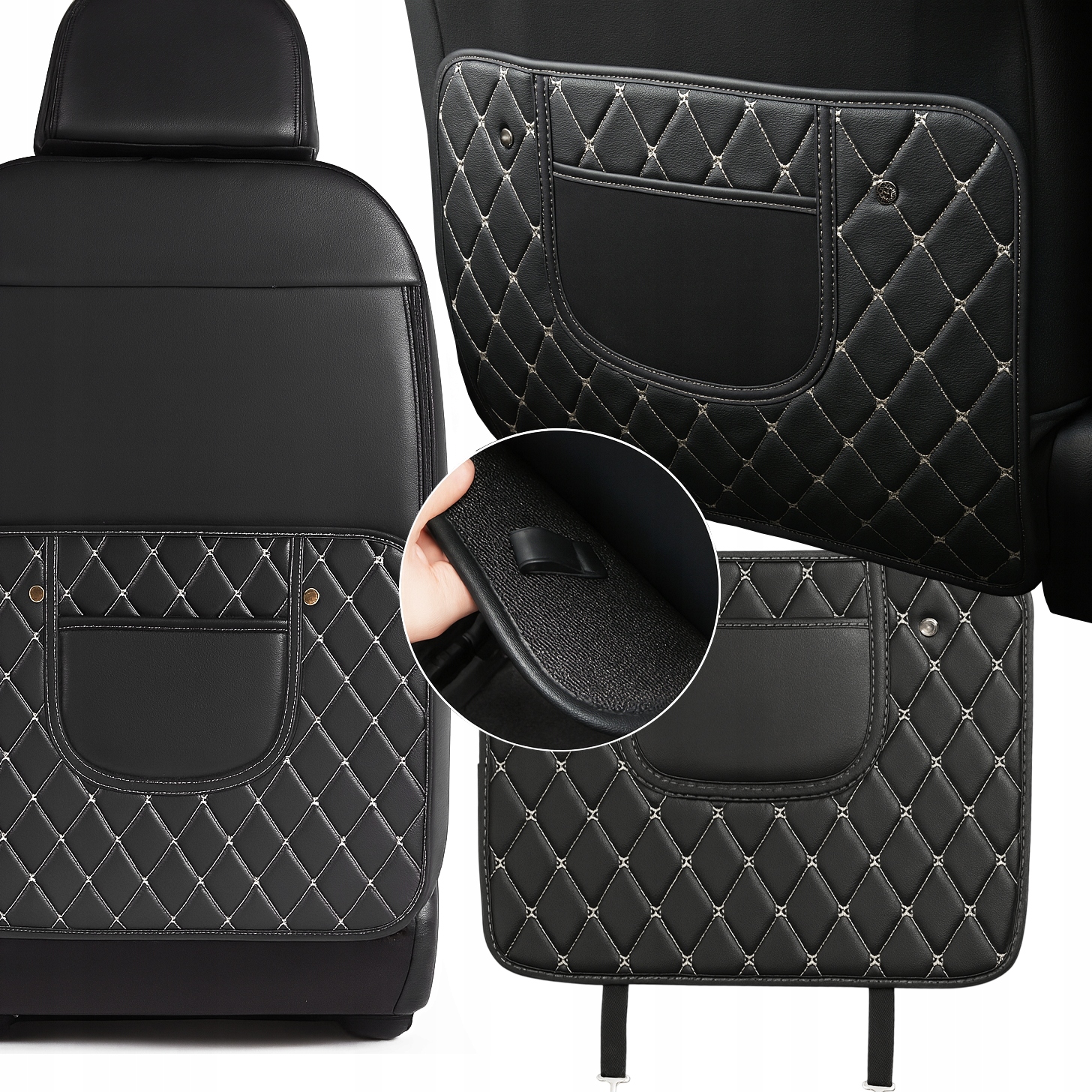 MATA OCHRONNA NA TYŁ FOTELA SAMOCHODOWEGO OSŁONA TYŁU KOPACZKA