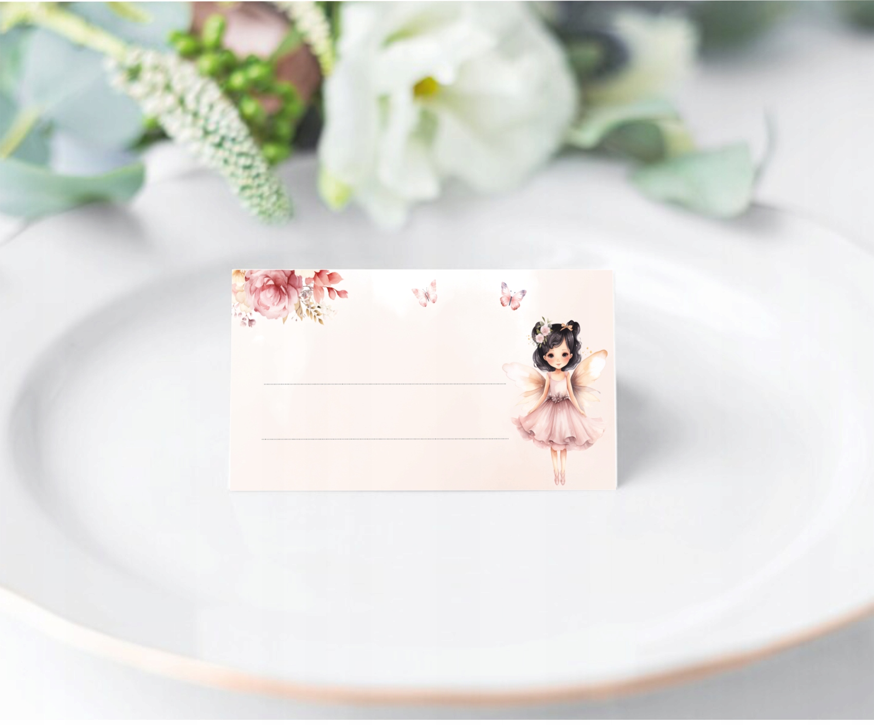 Winietki na stół roczek urodziny przyjęcie zestaw 10 szt wróżka Marka inna