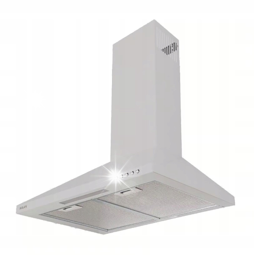 Okap kuchenny kominowy Maan Vela 2 50 cm Satyna Przyścienny Srebrny