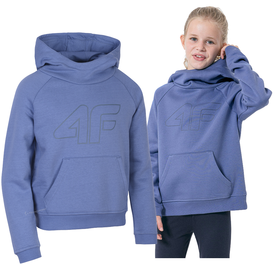

4F Dziewczęca Bluza Z Kapturem Kangurka 164