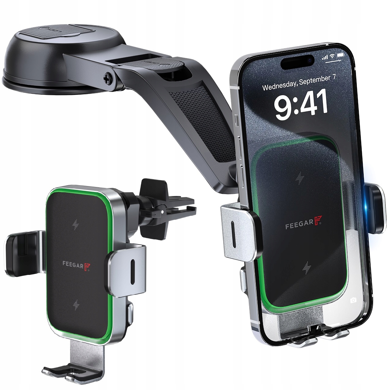 Uchwyt Samochodowy Na Telefon Feegar QH400 Ładowarka Indukcyjna do Szyby