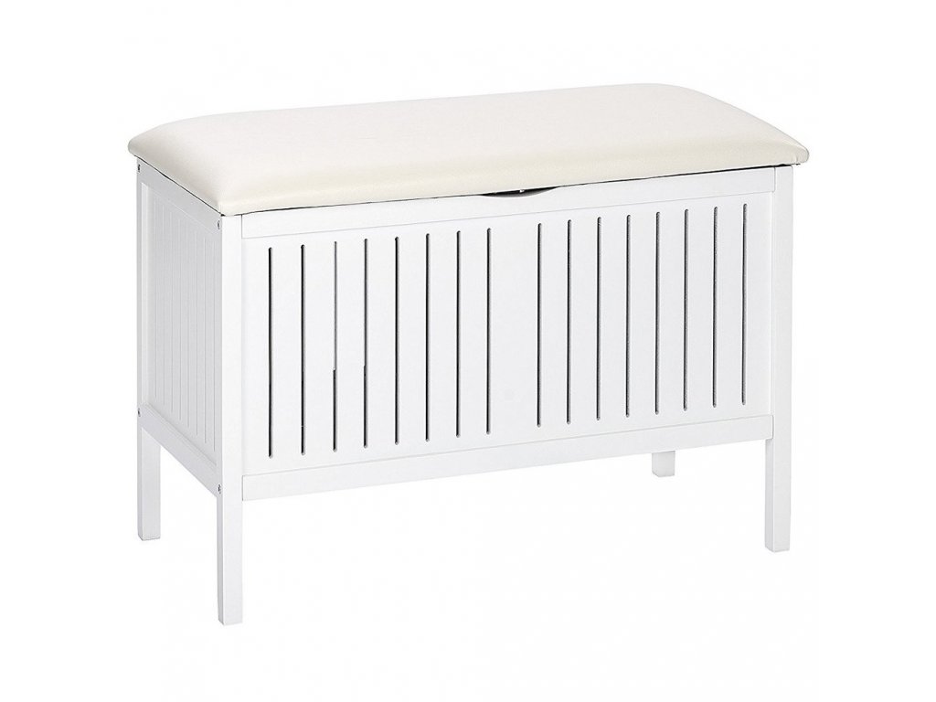 Taburet kúpeľňový Oslo, kôš na bielizeň 2v1, Wenko