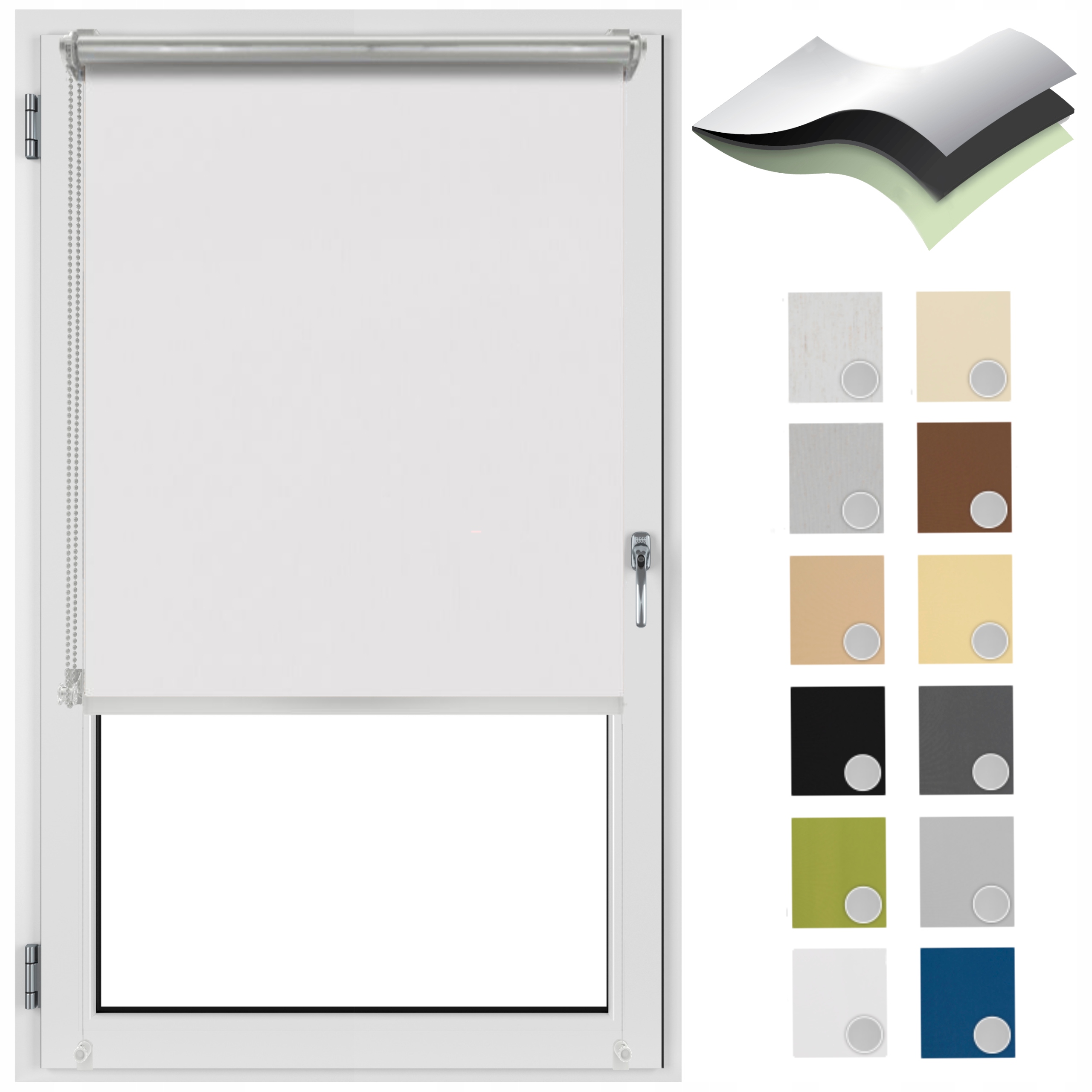 

Roleta Przeciwsłoneczna Zaciemniająca 75x150 biały