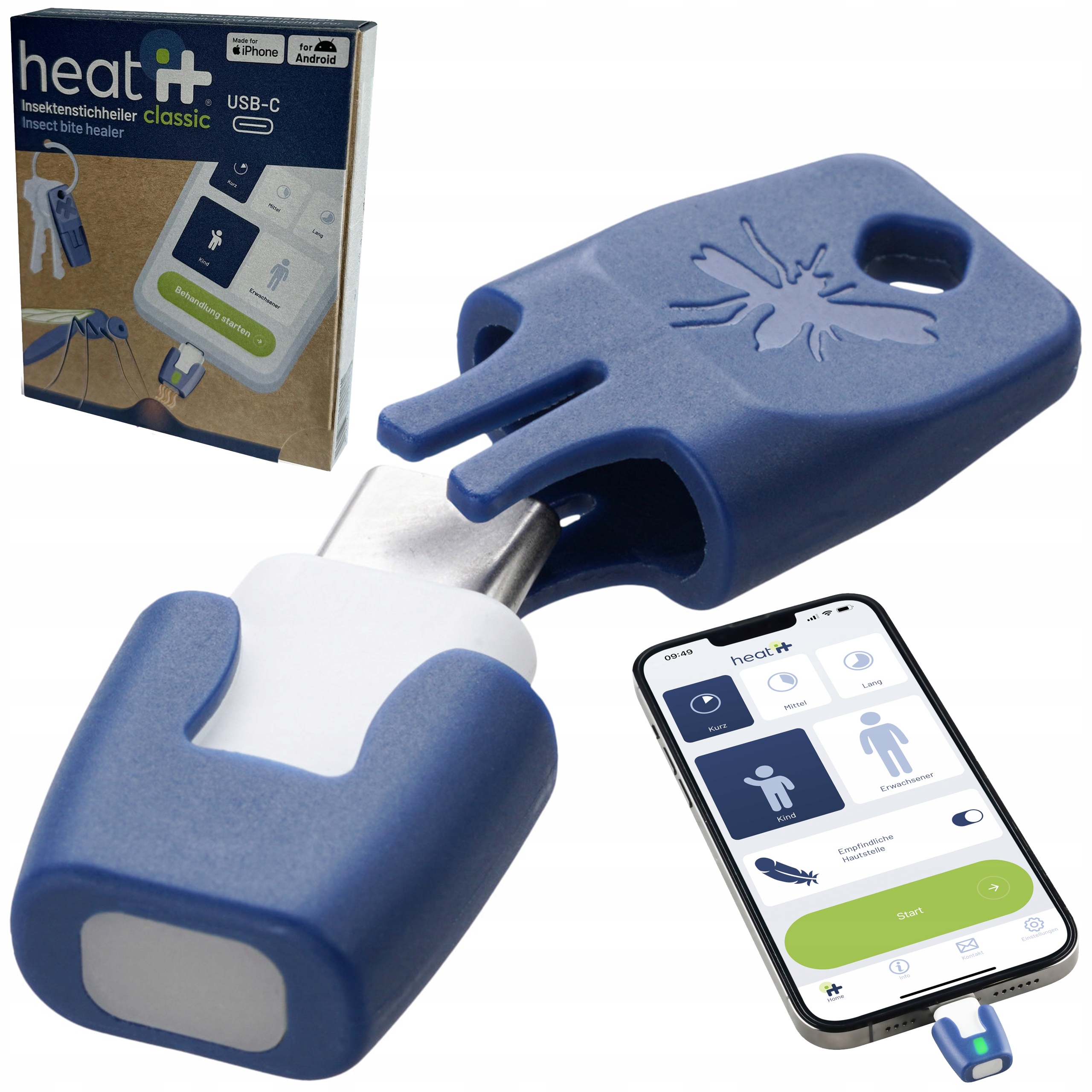 Heat It Classic – Zařízení pro neutralizaci následků bodnutí hmyzem Usb-c