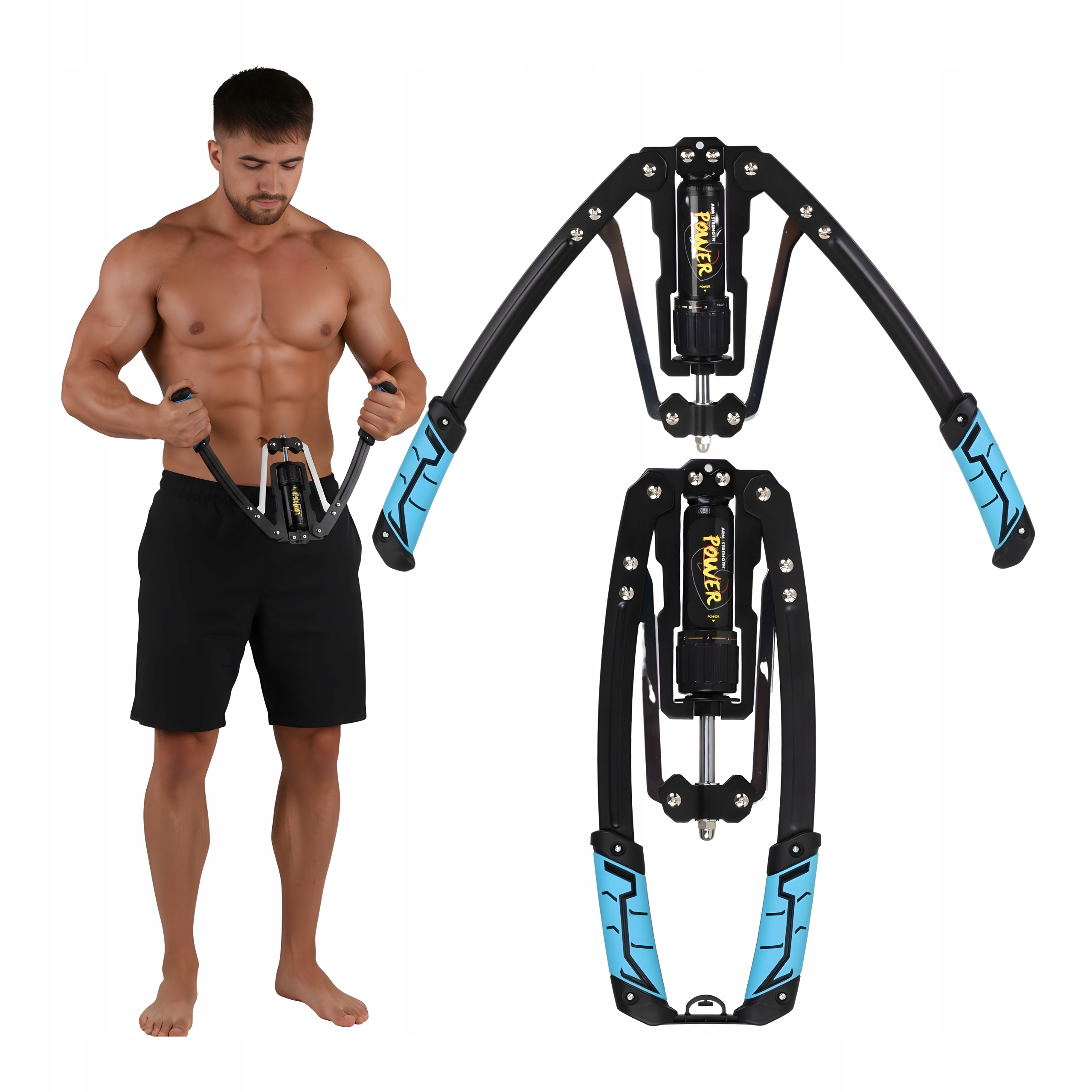 Stlačovač rukou Expandér pro cvičení Hydraulický trenažér Regulovatelný Silný