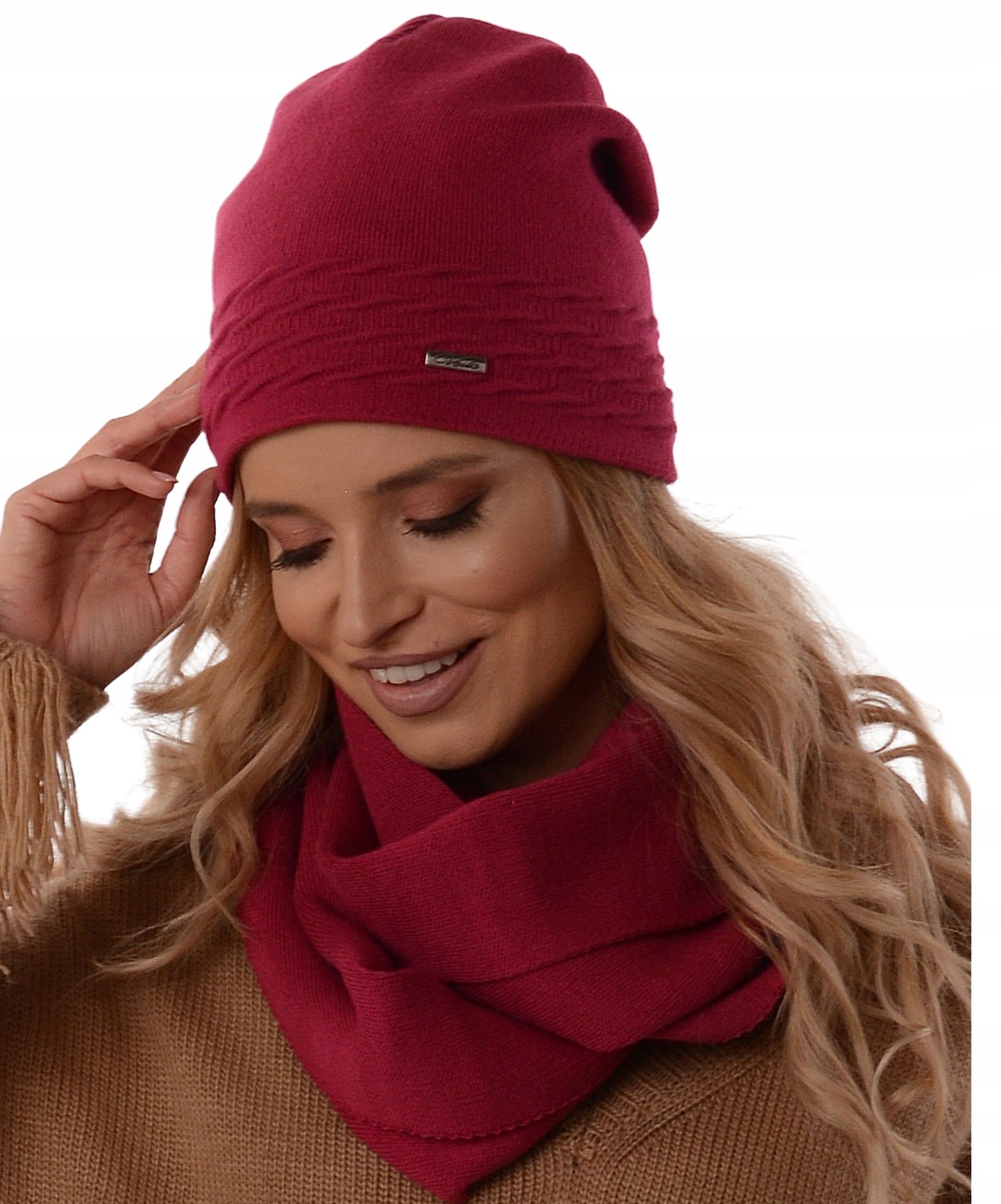 

Komplet zimowy Czapka+komin na polarze Fuksja K1