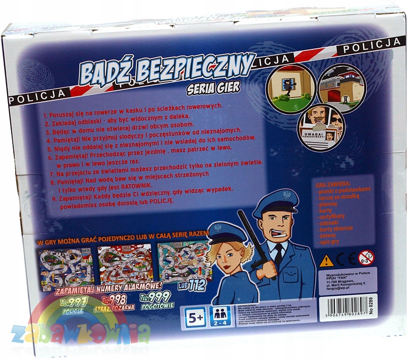 ZOSTAŃ POLICJANTEM gra policja policjant policyjna Materiał papier