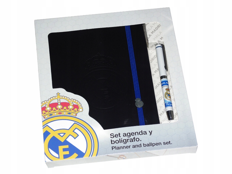 Real Madryt Terminarz Notatnik Brulion Długopis Komplet