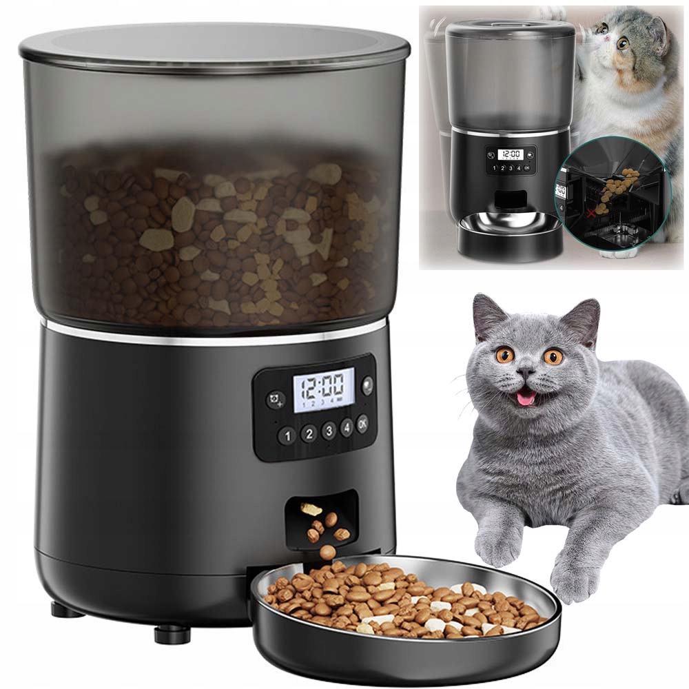 Automatický Podavač Krmiva Pro Kočky Králičího Psa Kočky Dávkovač 4 L Odstranitelný