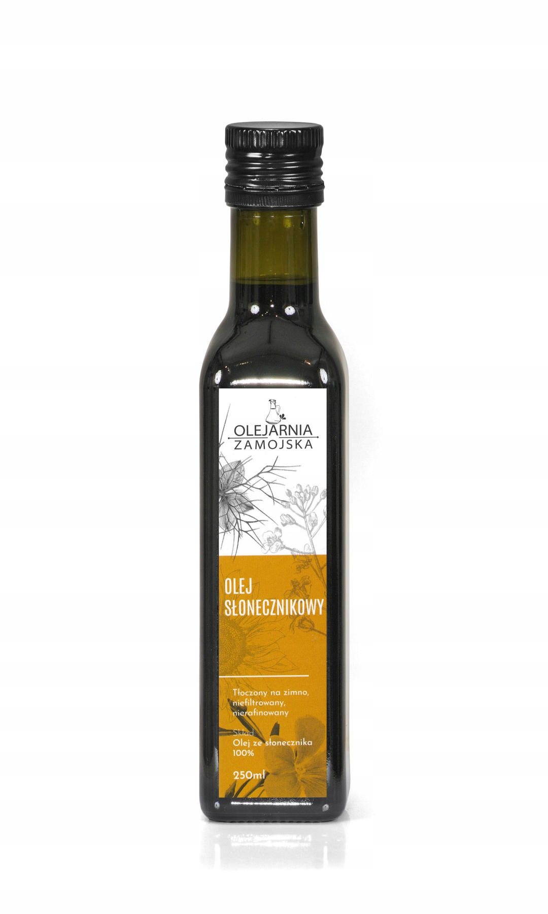 Olej słonecznikowy 250ml Olejarnia Zamojska