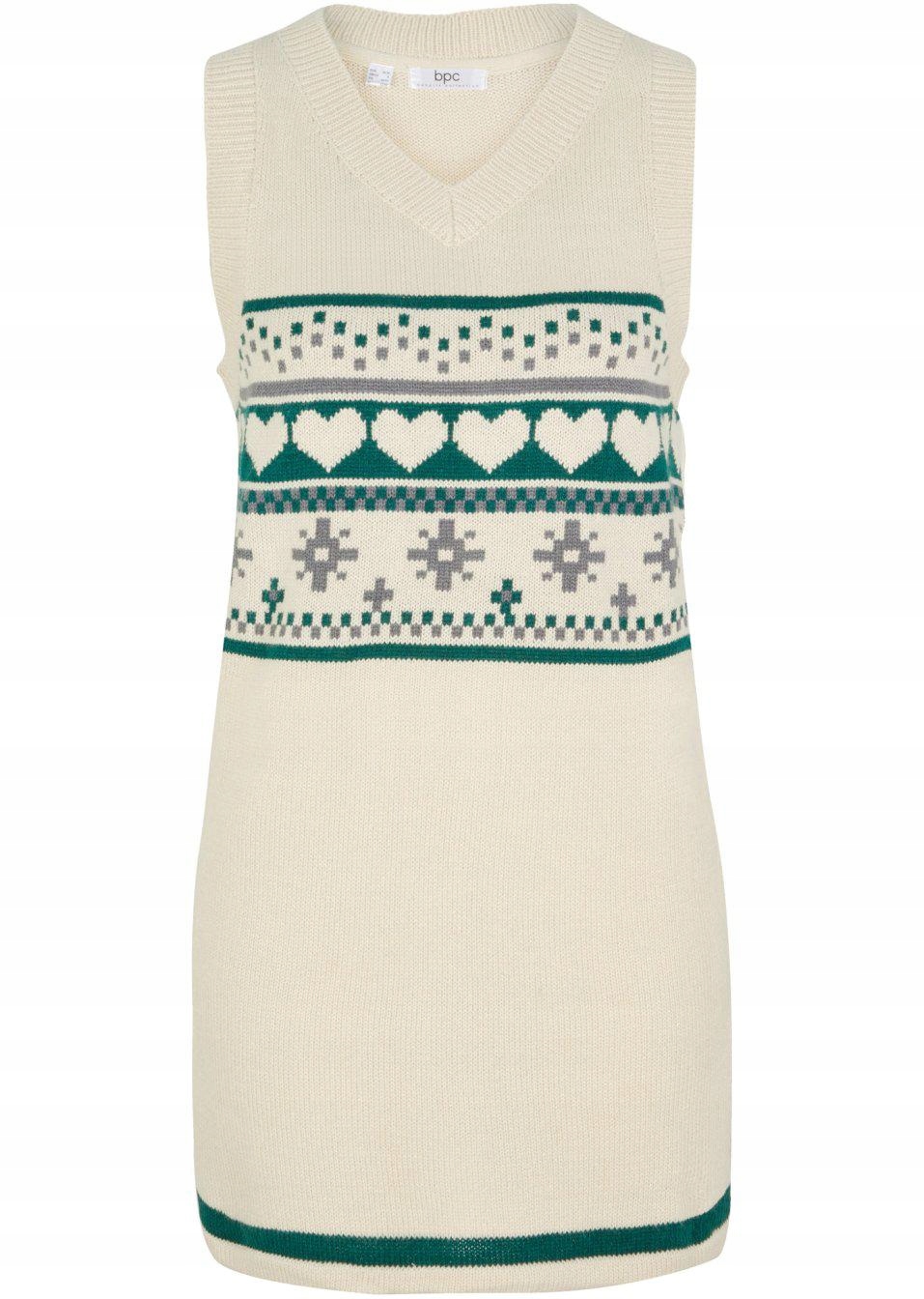 KAMIZELKA DZIANINOWA DEKOLT V__56 Rozmiar 56