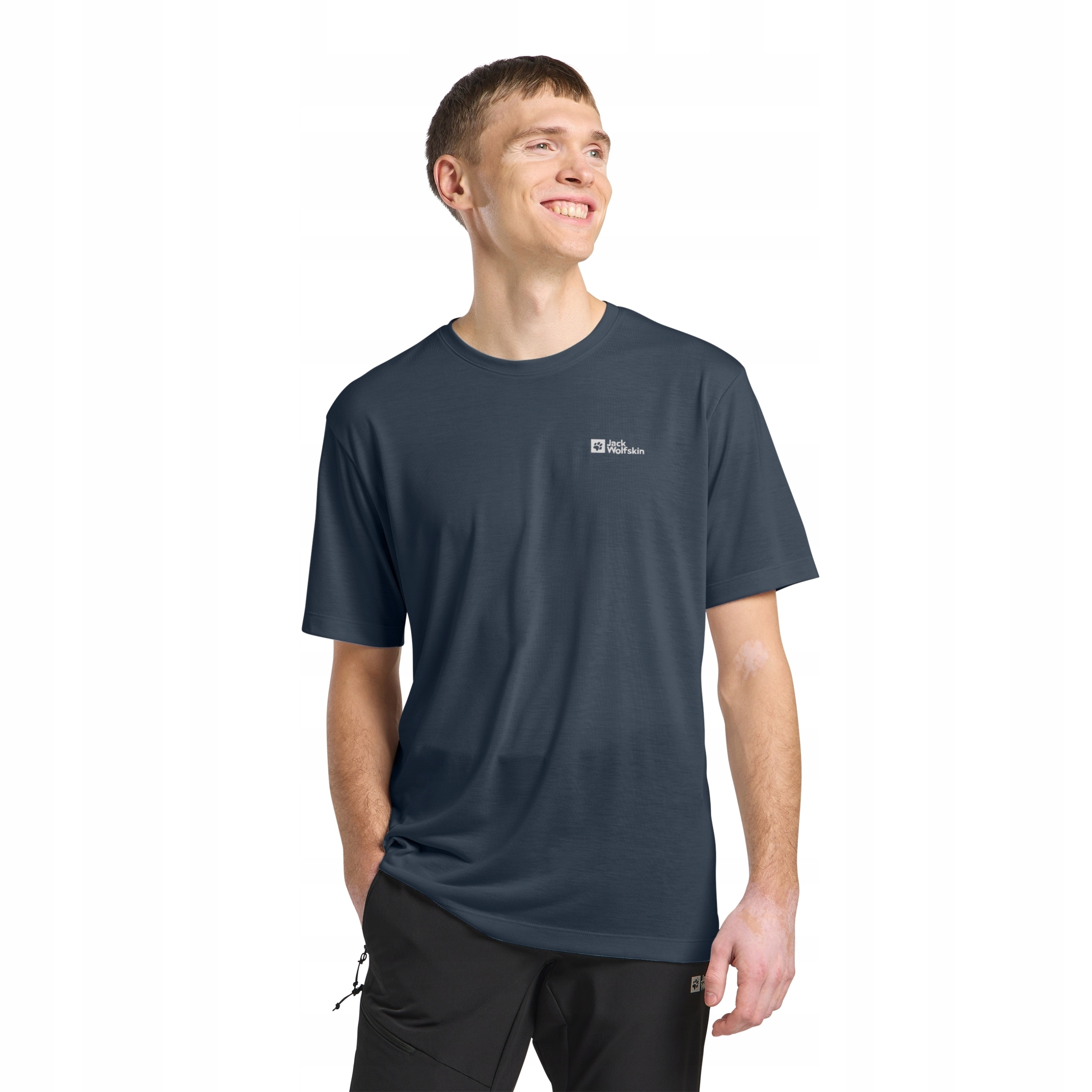 Męski t-shirt funkcjonalny Jack Wolfskin Vonnan S/s T midnight sky L