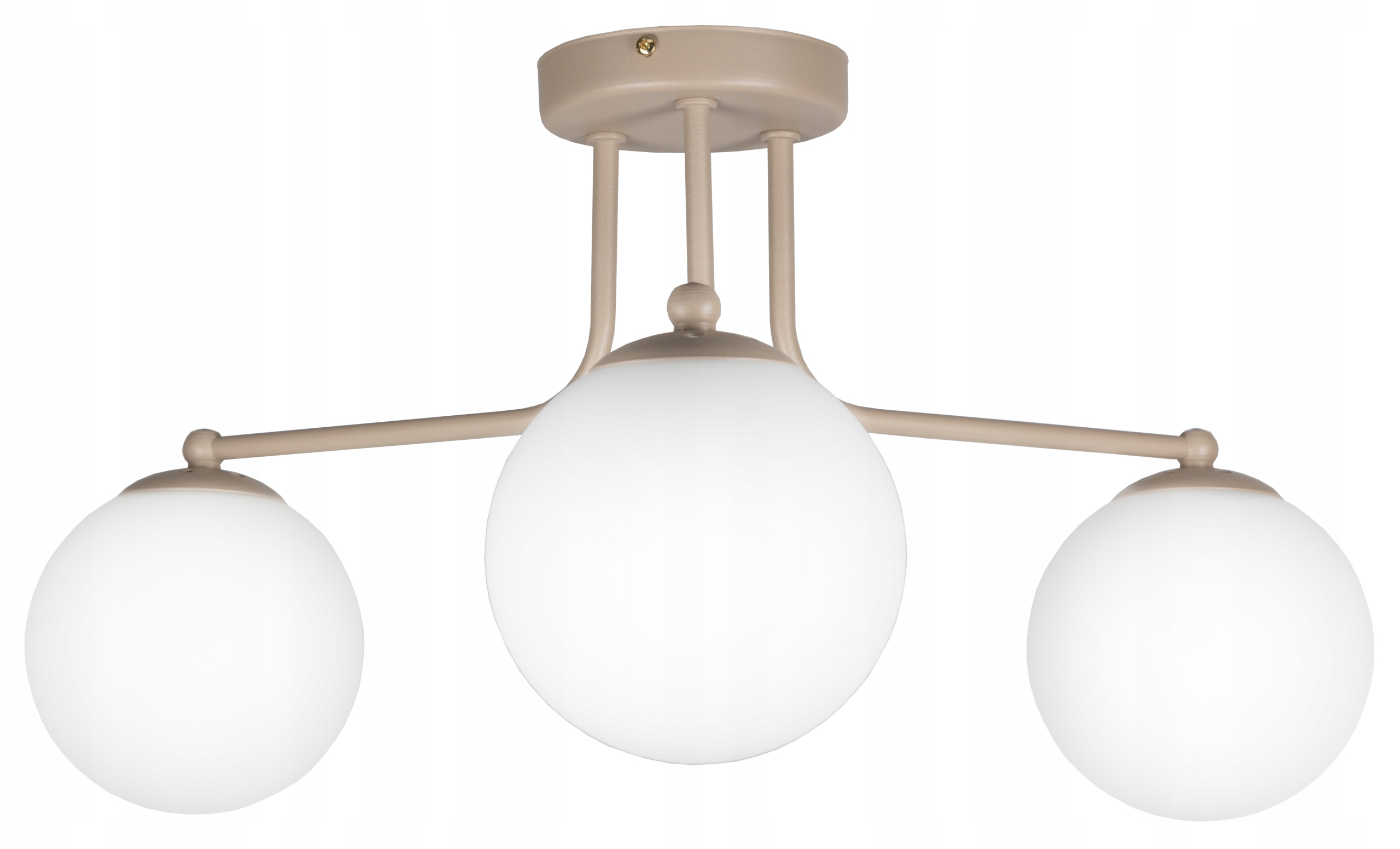 LAMPA WISZĄCA SUFITOWA ŻYRANDOL NOWOCZESNA ECRU BEŻ BIAŁE KULE LOFT LED