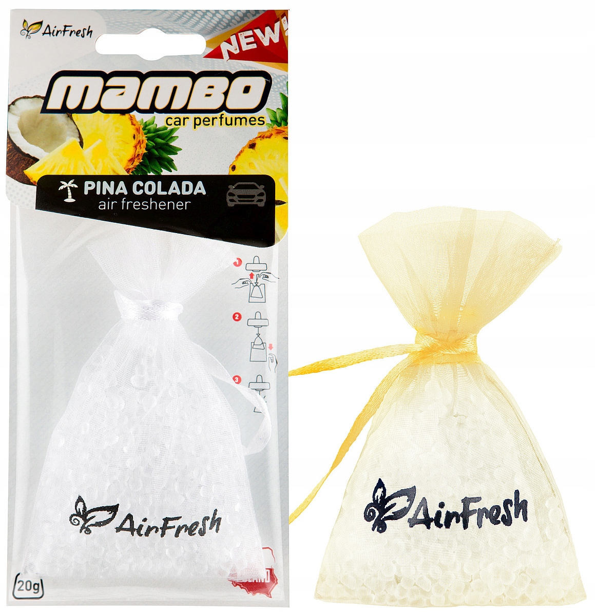 

Zawieszka woreczek AirFresh zapach Pina Colada